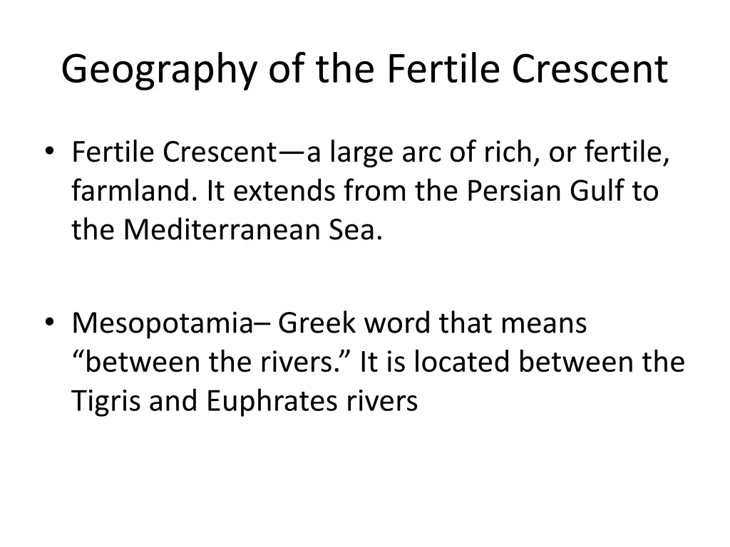 geography of the fertile crescent