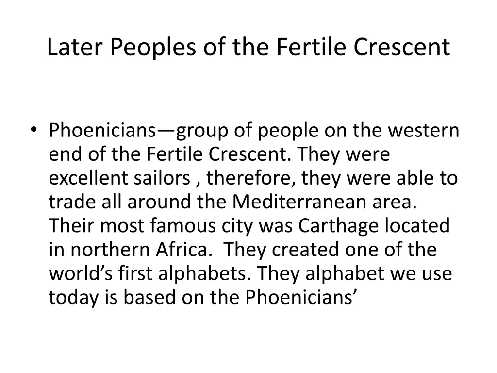 later peoples of the fertile crescent 3