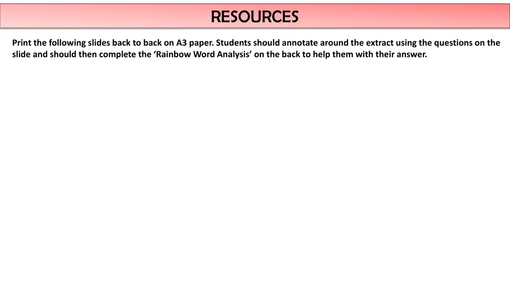 resources