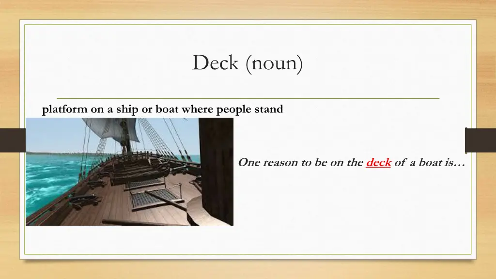 deck noun