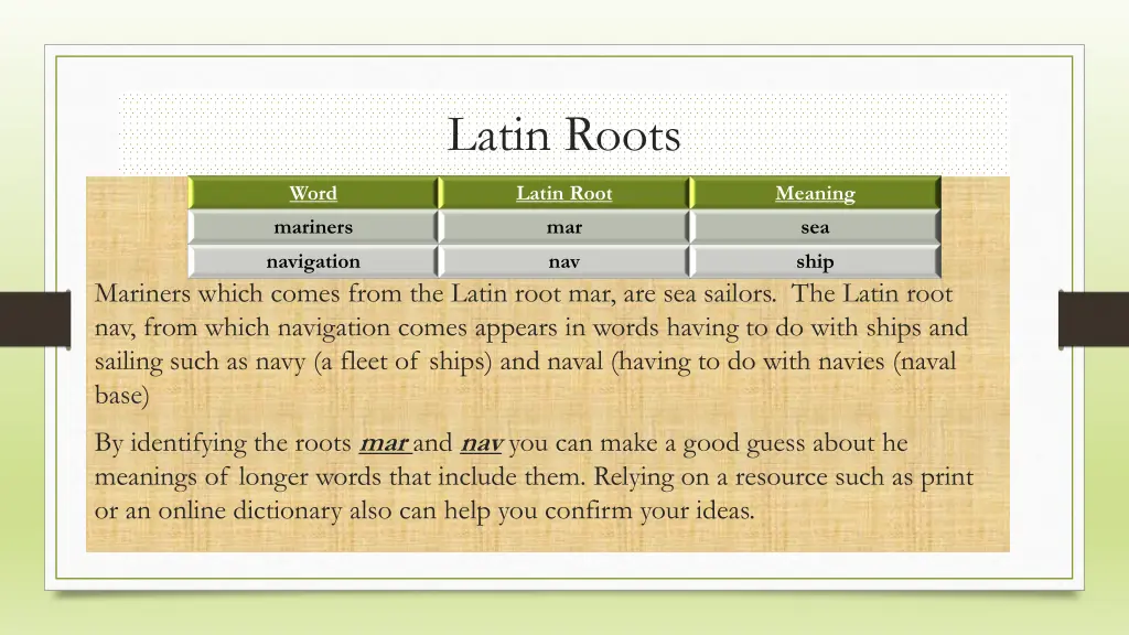 latin roots