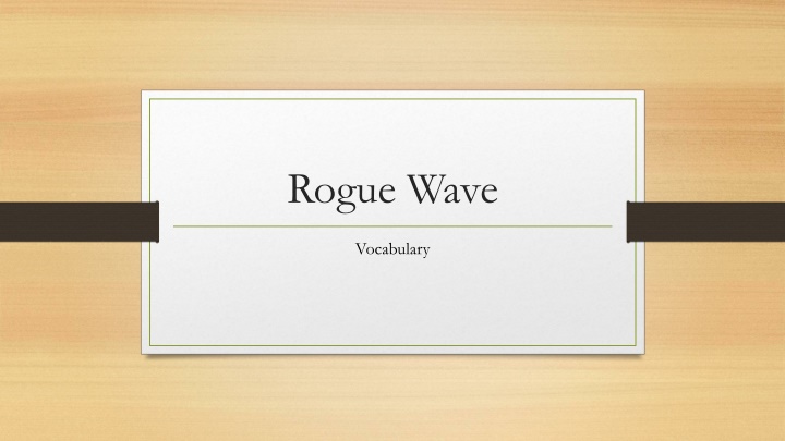 rogue wave