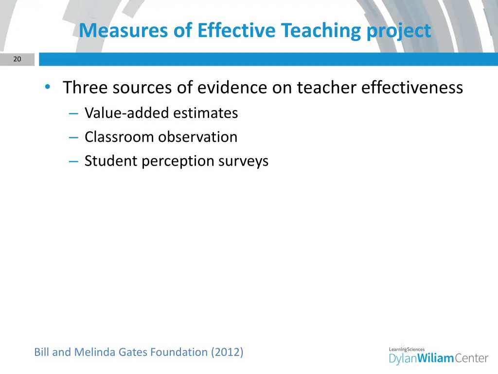 measures of effective teaching project