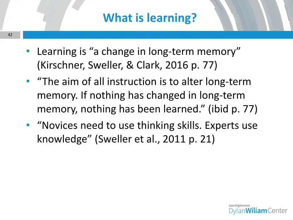 what is learning