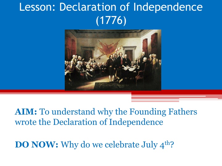 lesson declaration of independence 1776