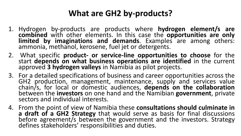 what are gh2 by products