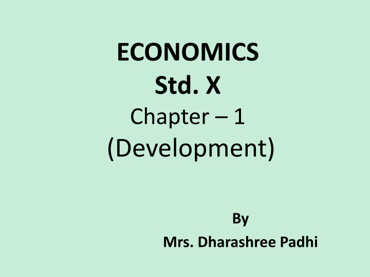 economics std x chapter 1 development