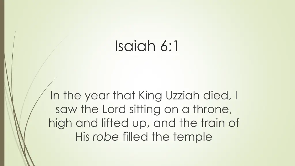 isaiah 6 1