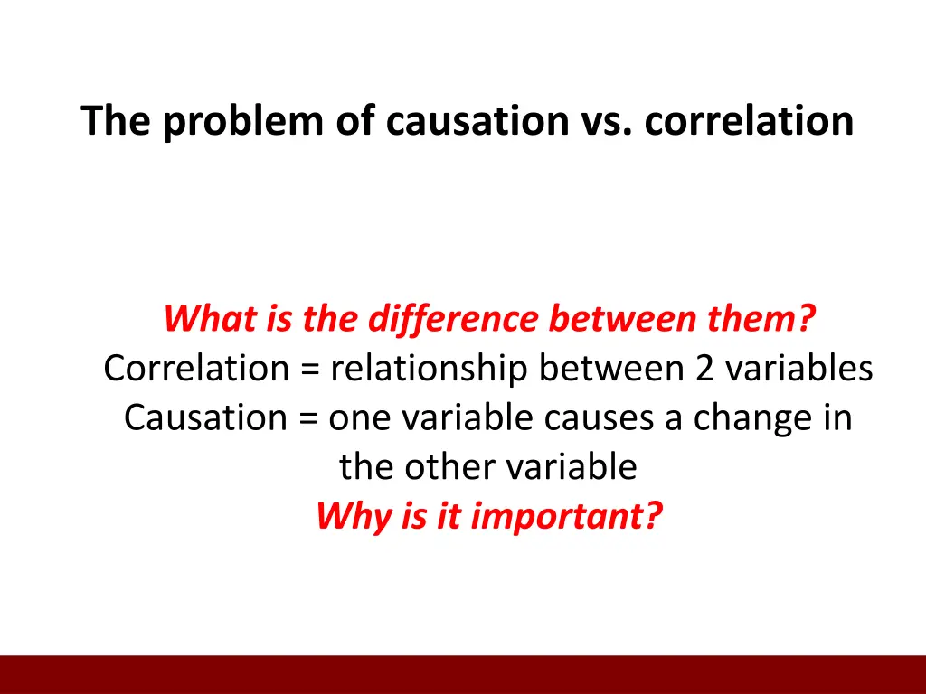 the problem of causation vs correlation