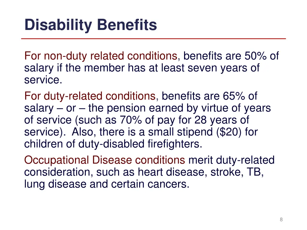 disability benefits