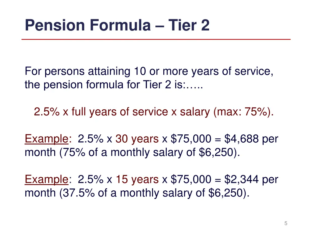 pension formula tier 2