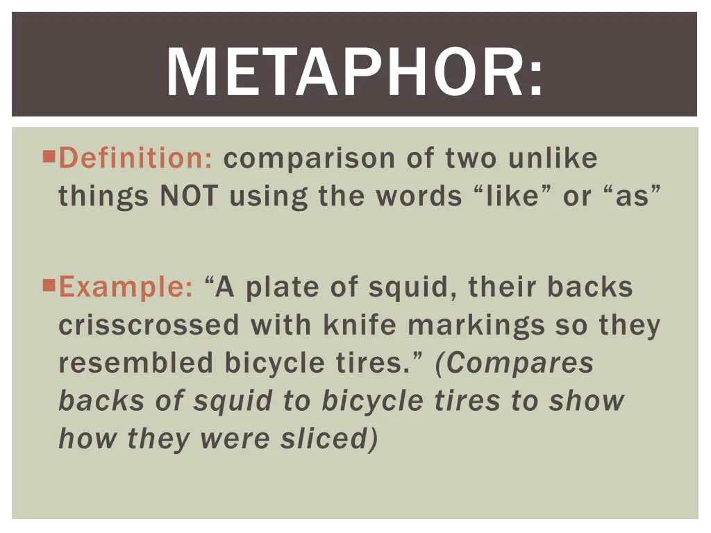 metaphor