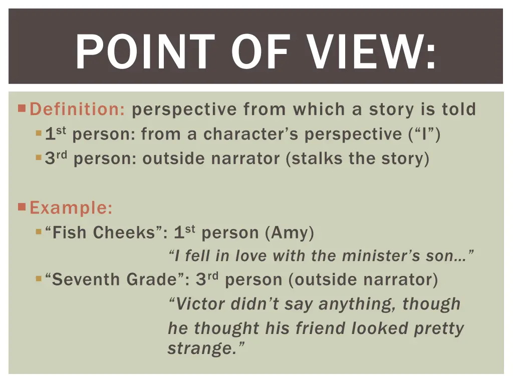 point of view