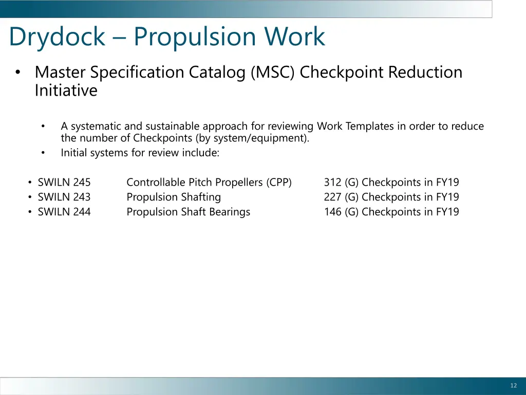 drydock propulsion work