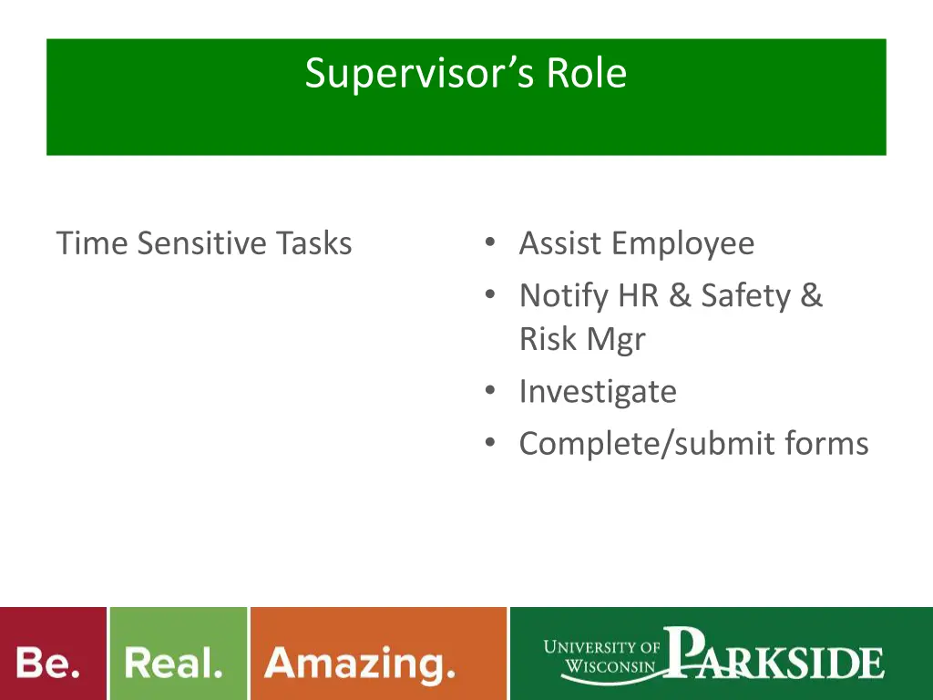 supervisor s role