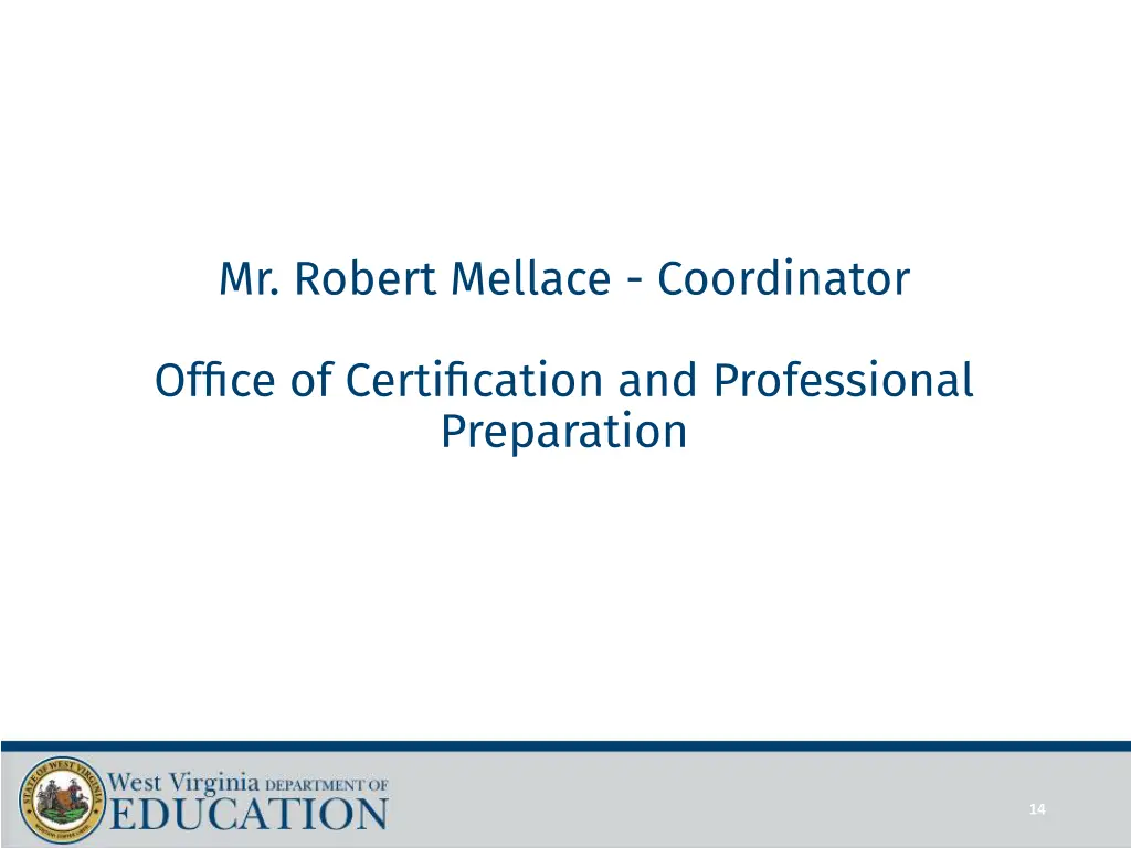 mr robert mellace coordinator