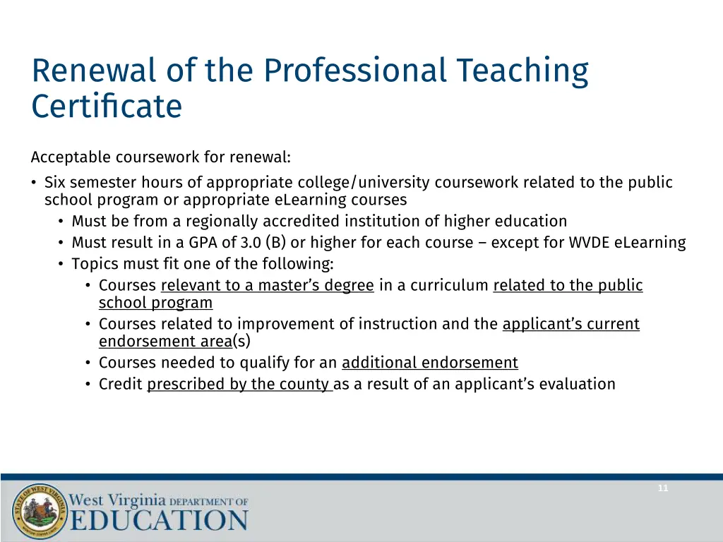 renewal of the professional teaching certificate 2