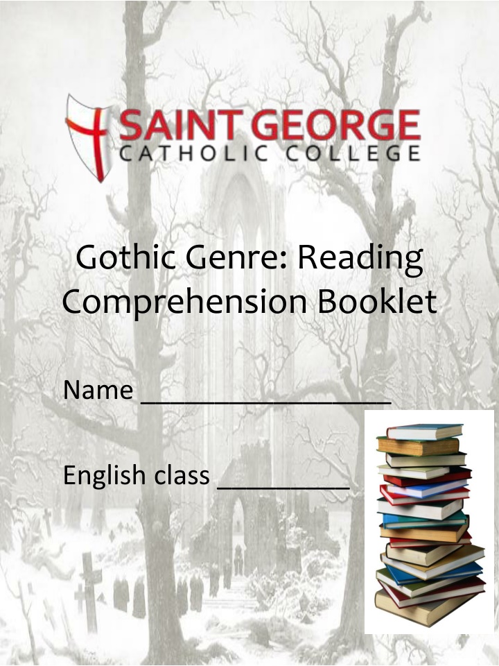 gothic genre reading comprehension booklet