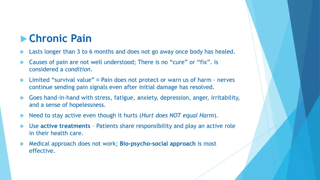 chronic pain