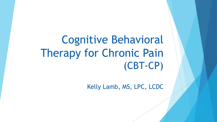 cognitive behavioral therapy for chronic pain