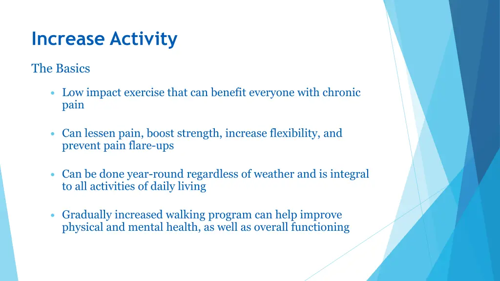 increase activity