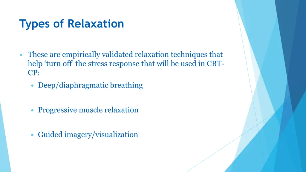 types of relaxation