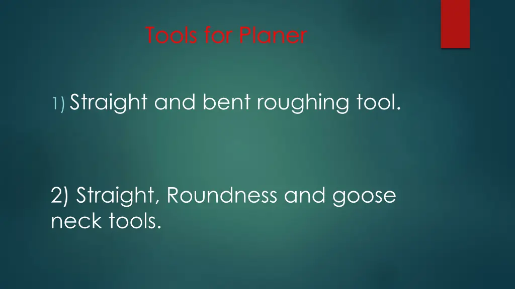 tools for planer