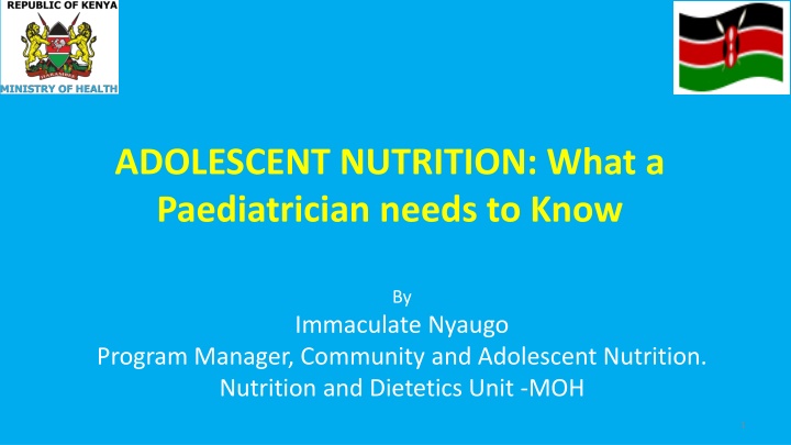 adolescent nutrition what a paediatrician needs