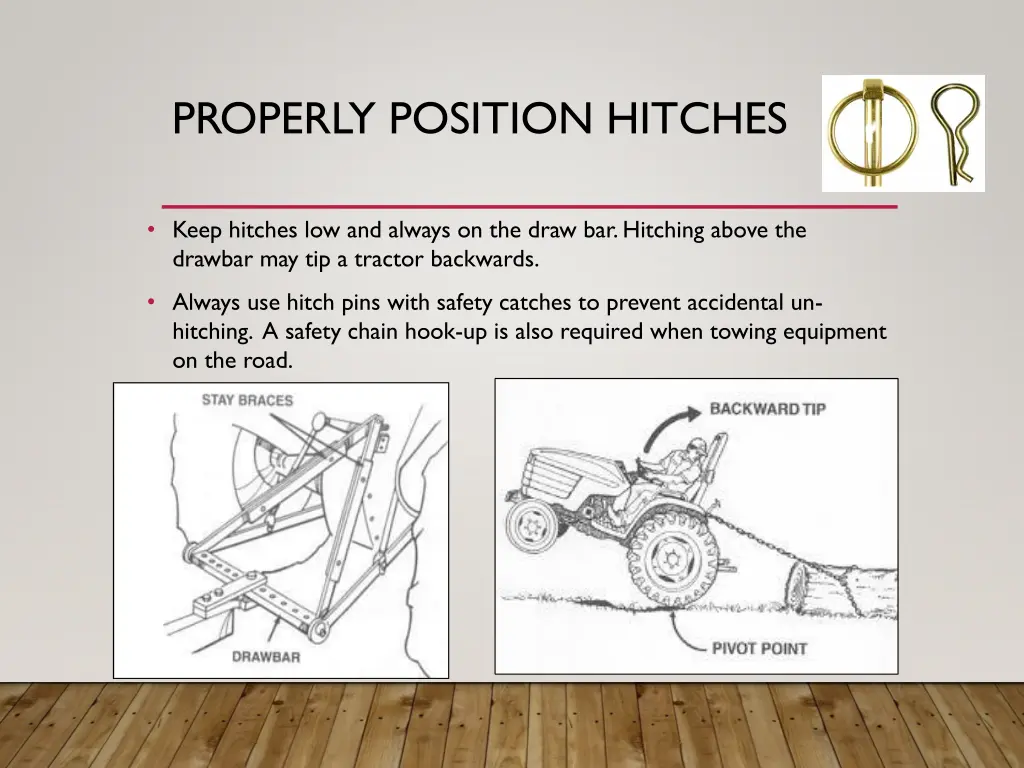 properly position hitches