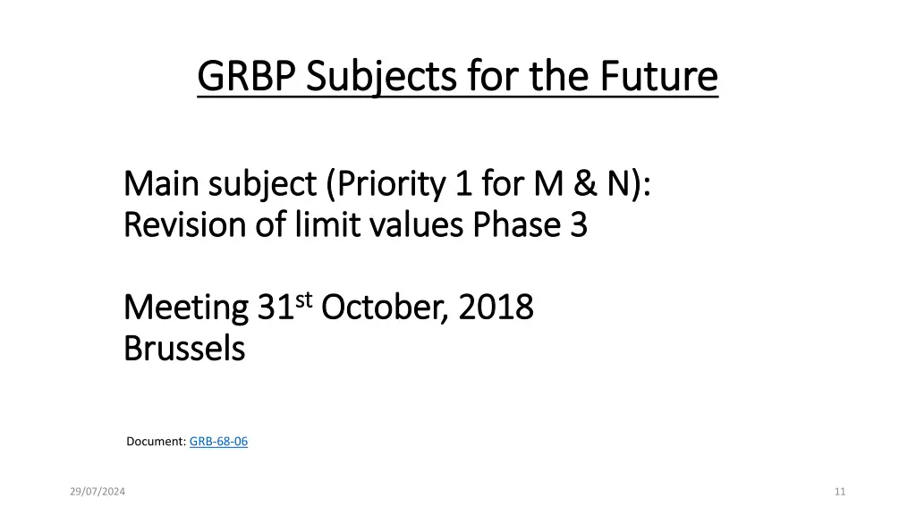 grbp subjects for the future grbp subjects 1