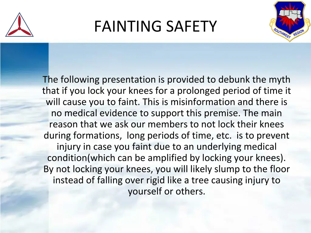 fainting safety 1