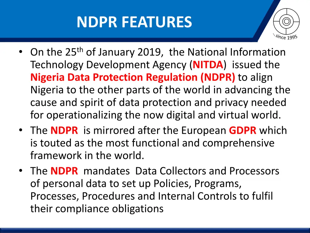 ndpr features