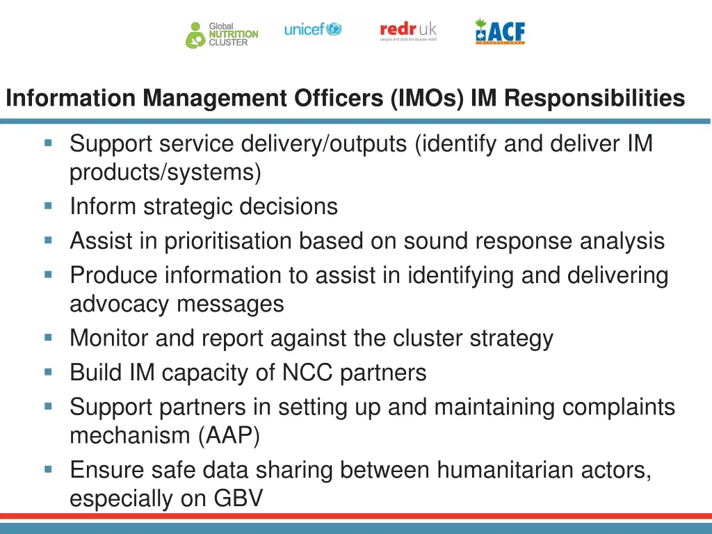 information management officers imos