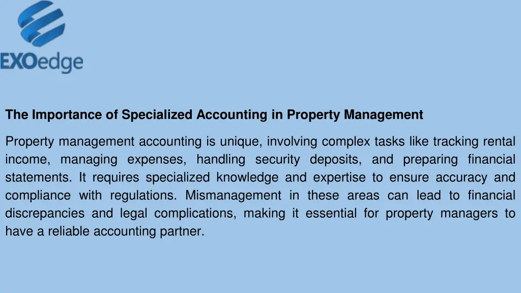 the importance of specialized accounting