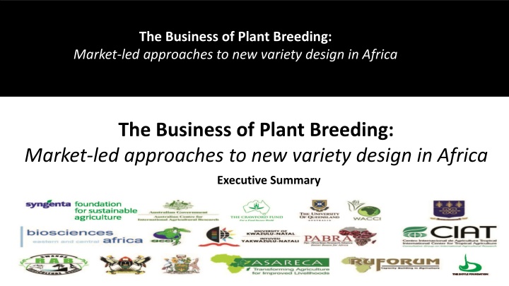 demand led plant breeding training manual