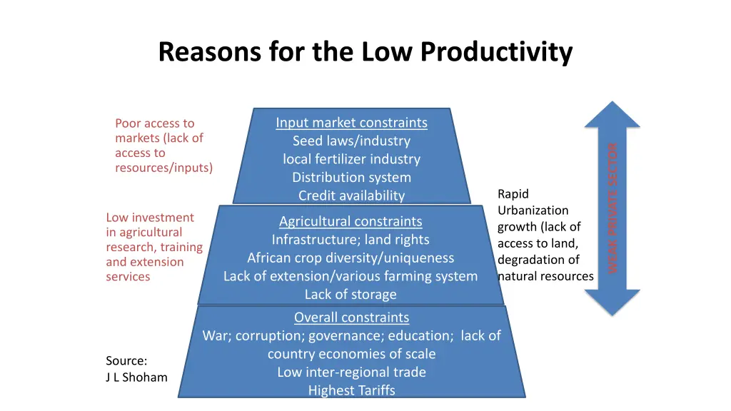 reasons for the low productivity