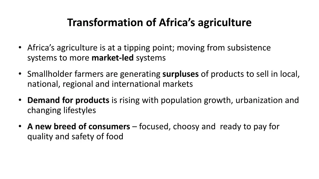 transformation of africa s agriculture