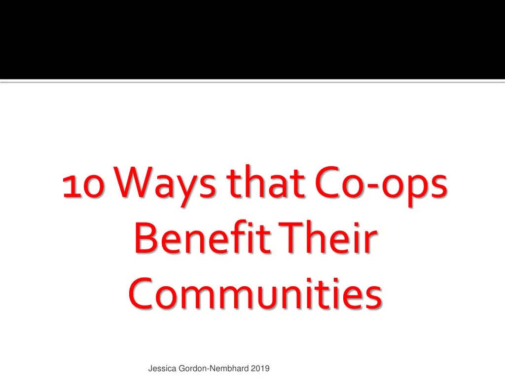 10 ways that co ops benefit their communities