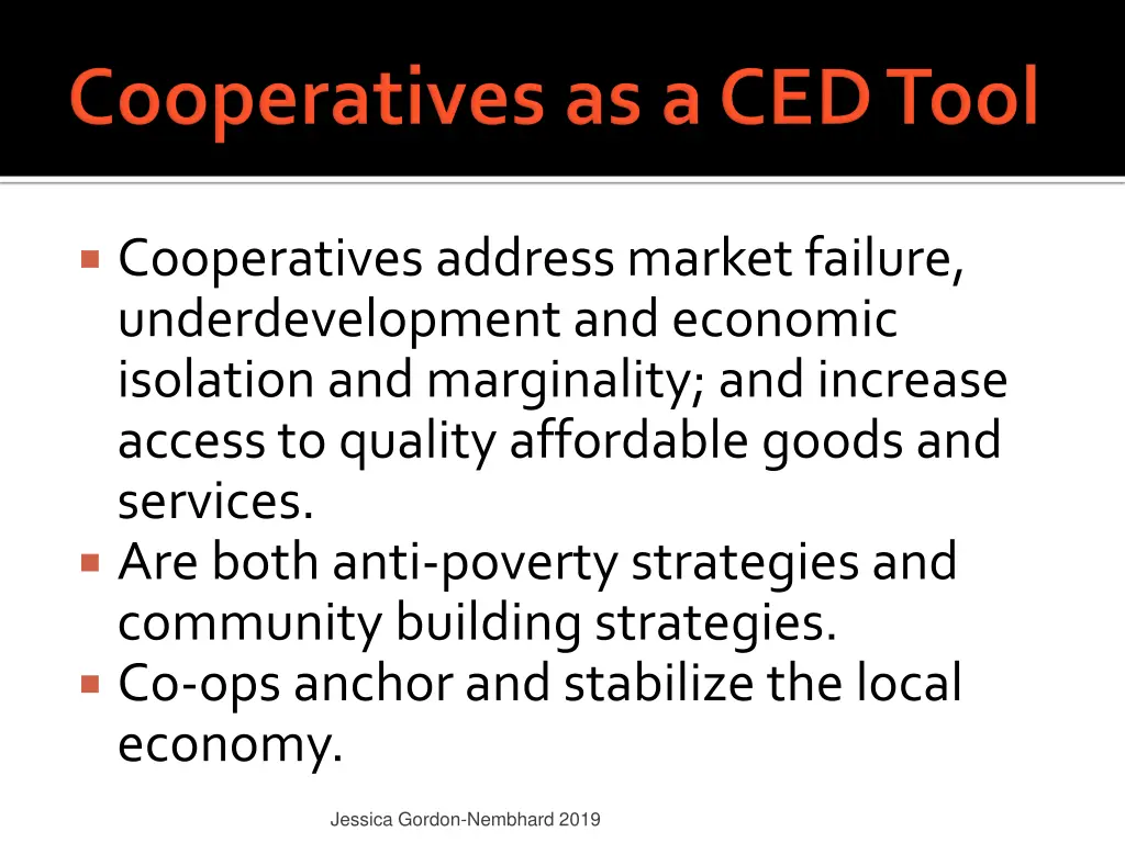 cooperatives address market failure