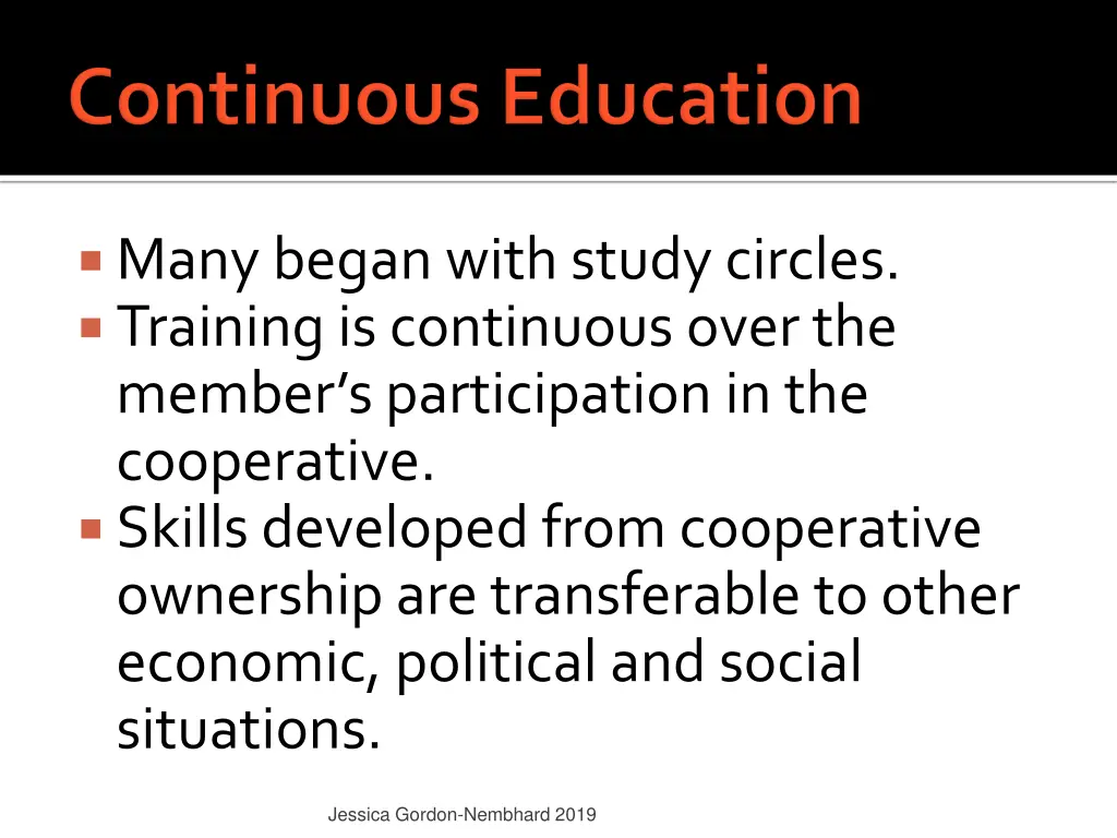 many began with study circles training