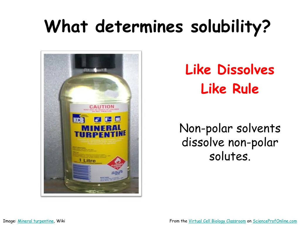 what determines solubility 1