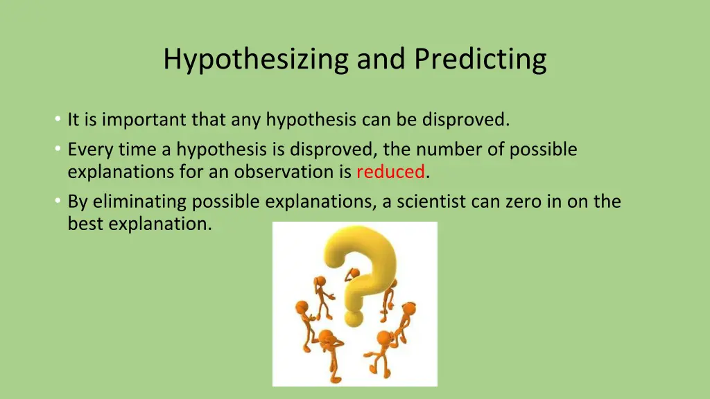 hypothesizing and predicting 2