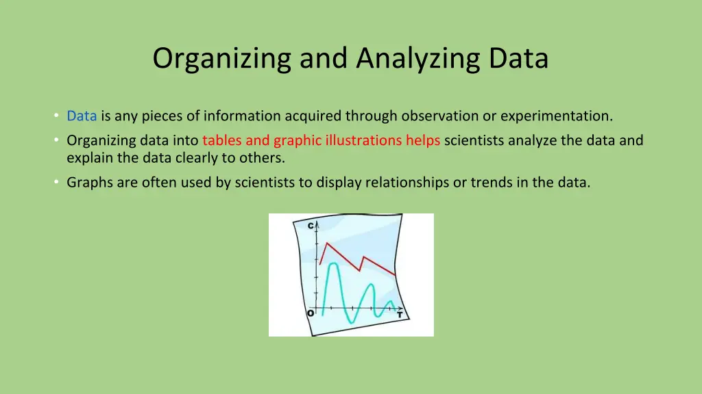 organizing and analyzing data