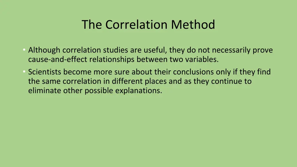 the correlation method 3