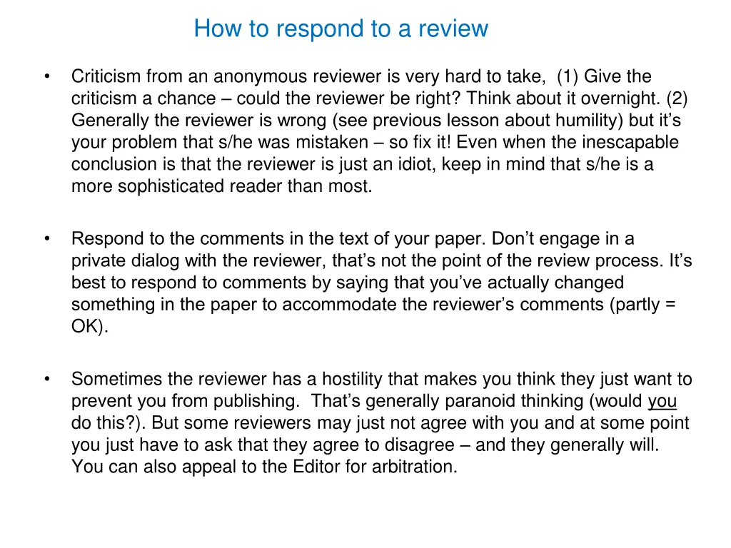 how to respond to a review