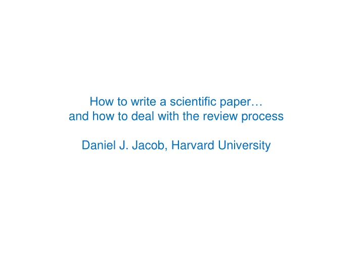 how to write a scientific paper and how to deal