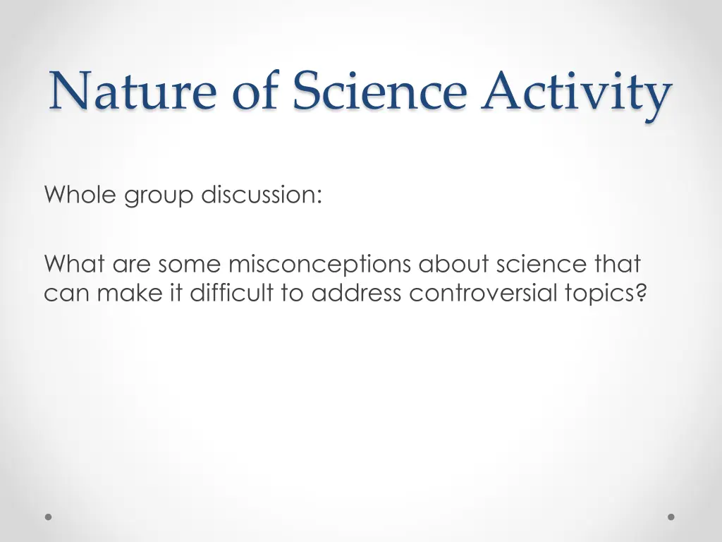 nature of science activity