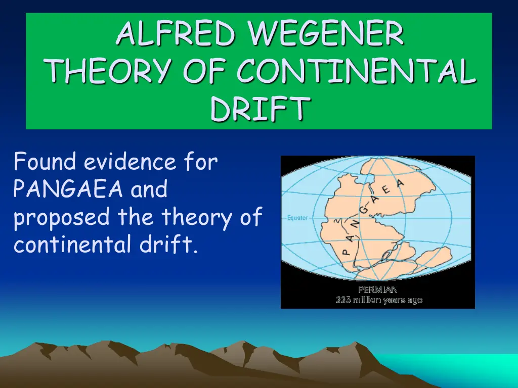 alfred wegener theory of continental drift