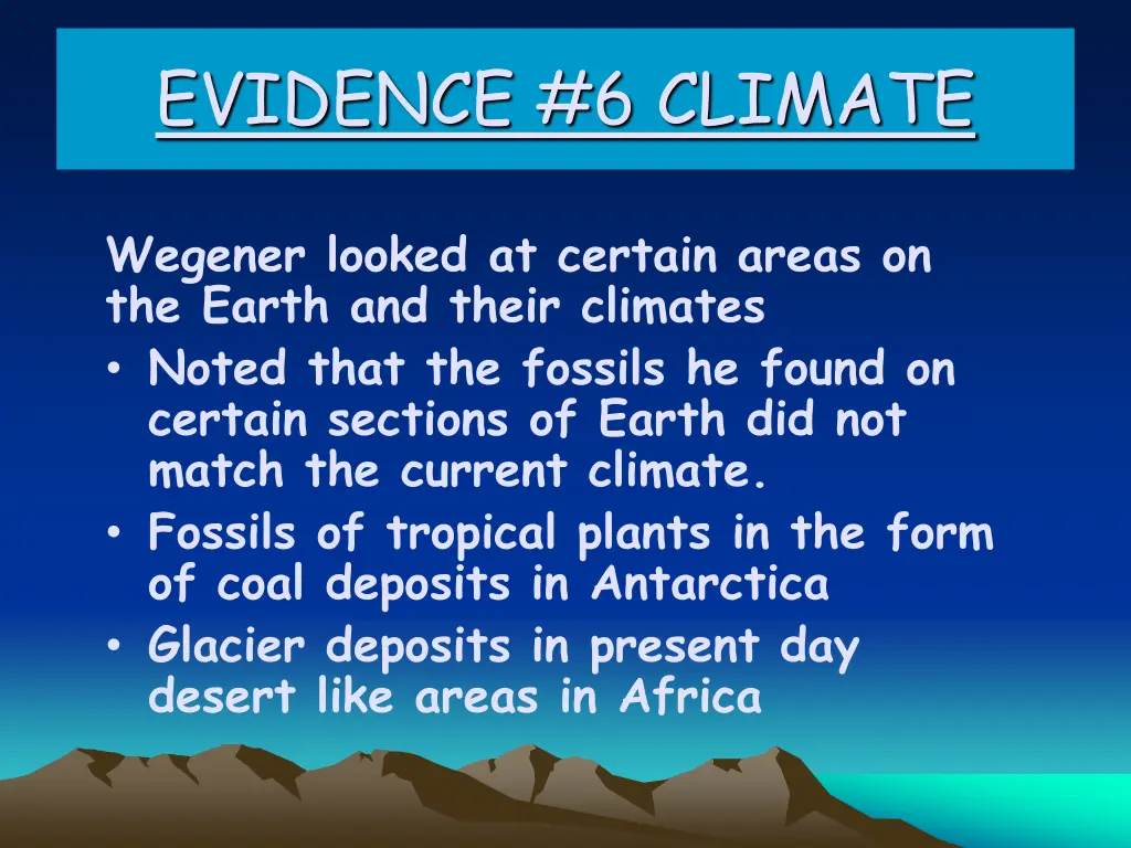 evidence 6 climate