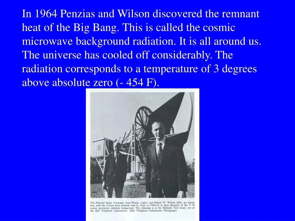 in 1964 penzias and wilson discovered the remnant